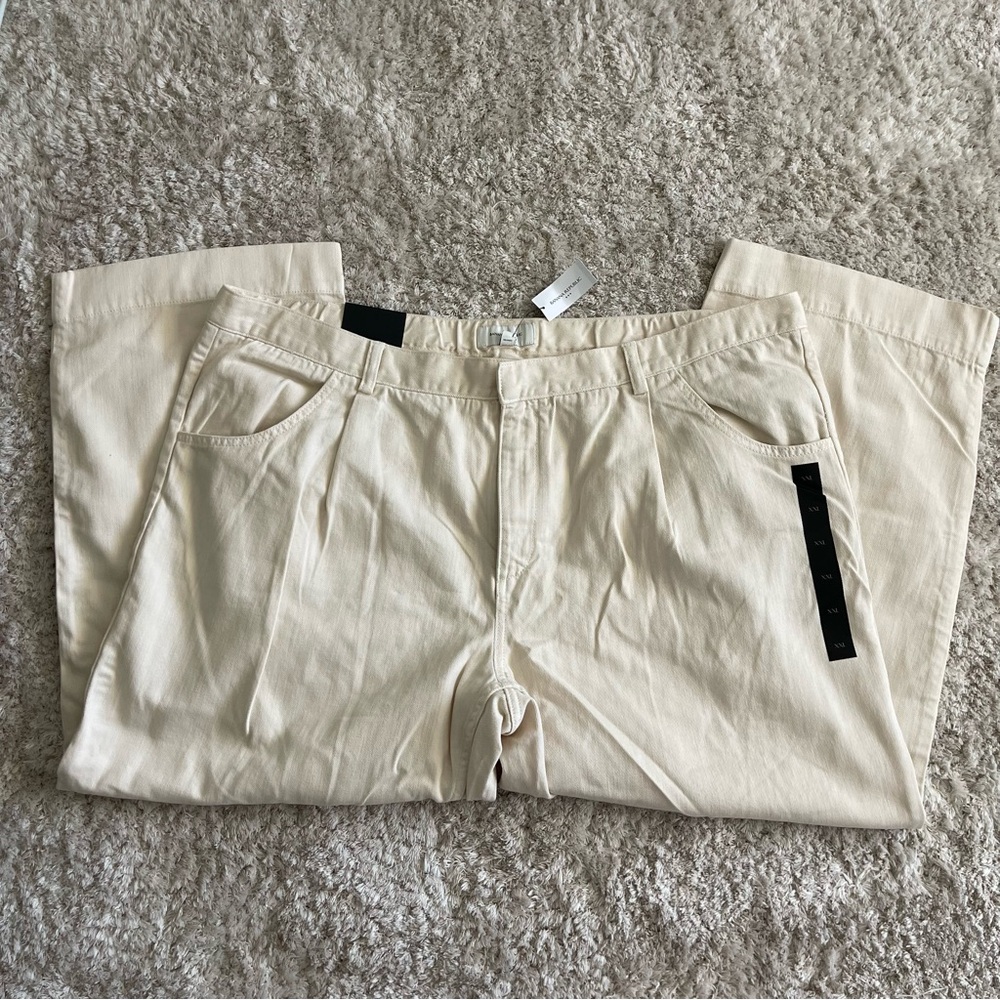 leg banana republic cream pant